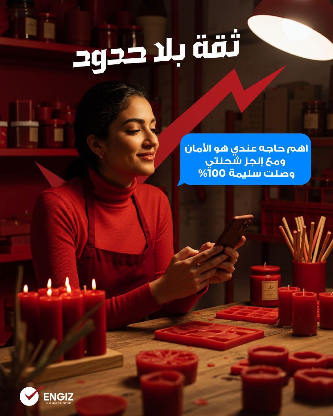 عميلة من تجار التجارة الإلكترونية تستخدم خدمة انجز